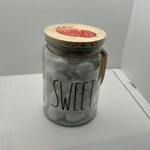 Rae Dunn cotton ball jar